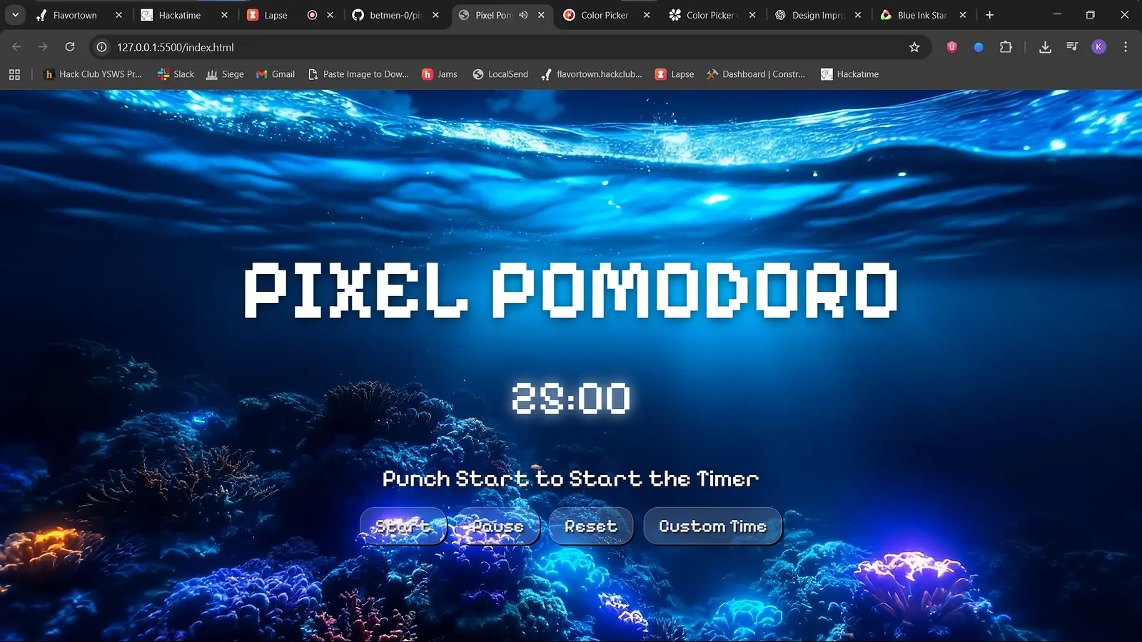 PiZlated Pomodoro banner
