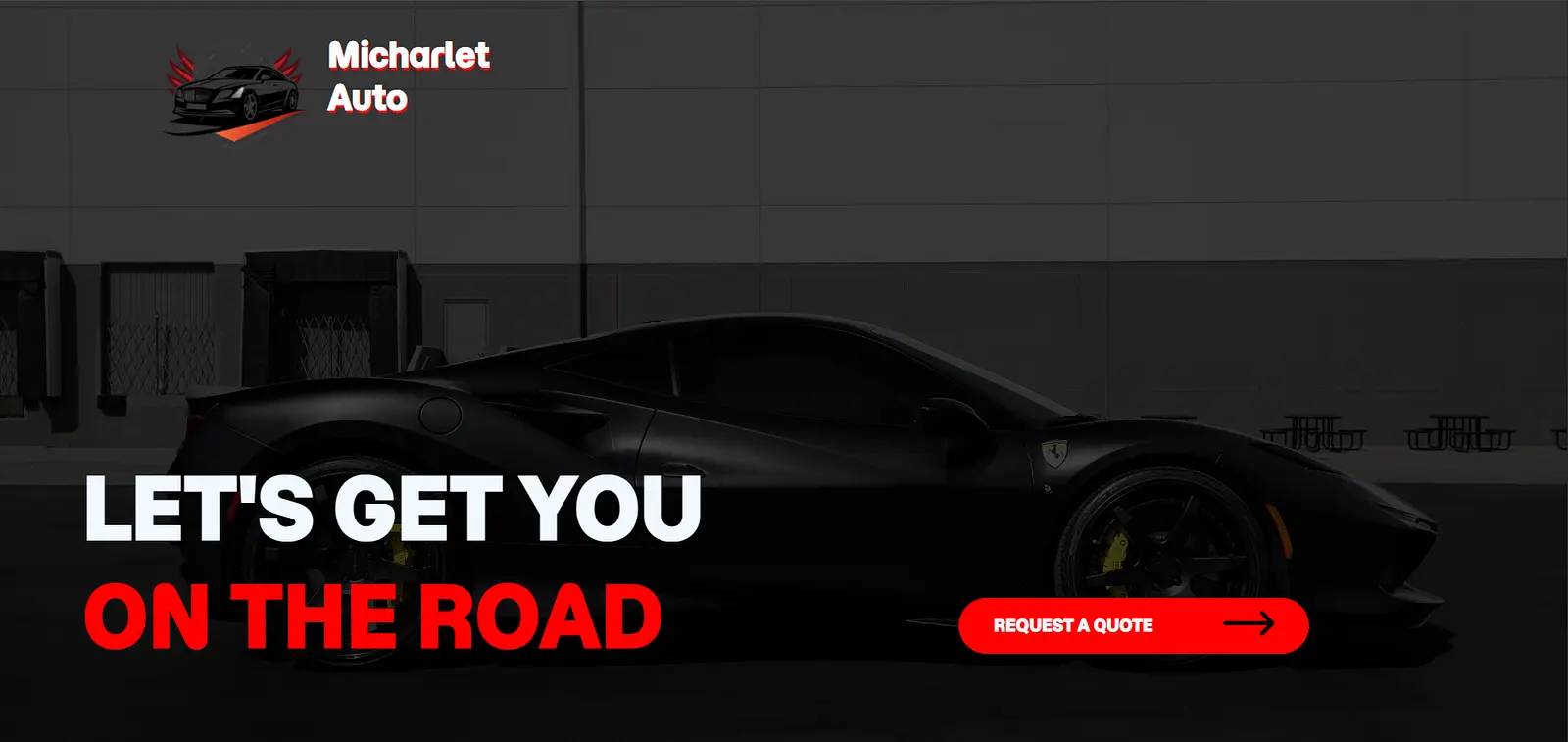 Car website template banner
