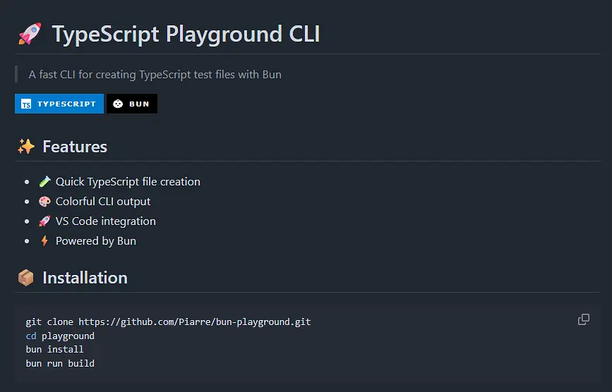 Bun playground banner