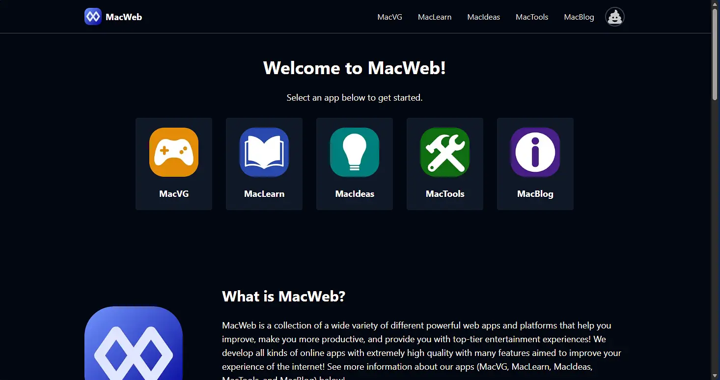 MacWeb banner