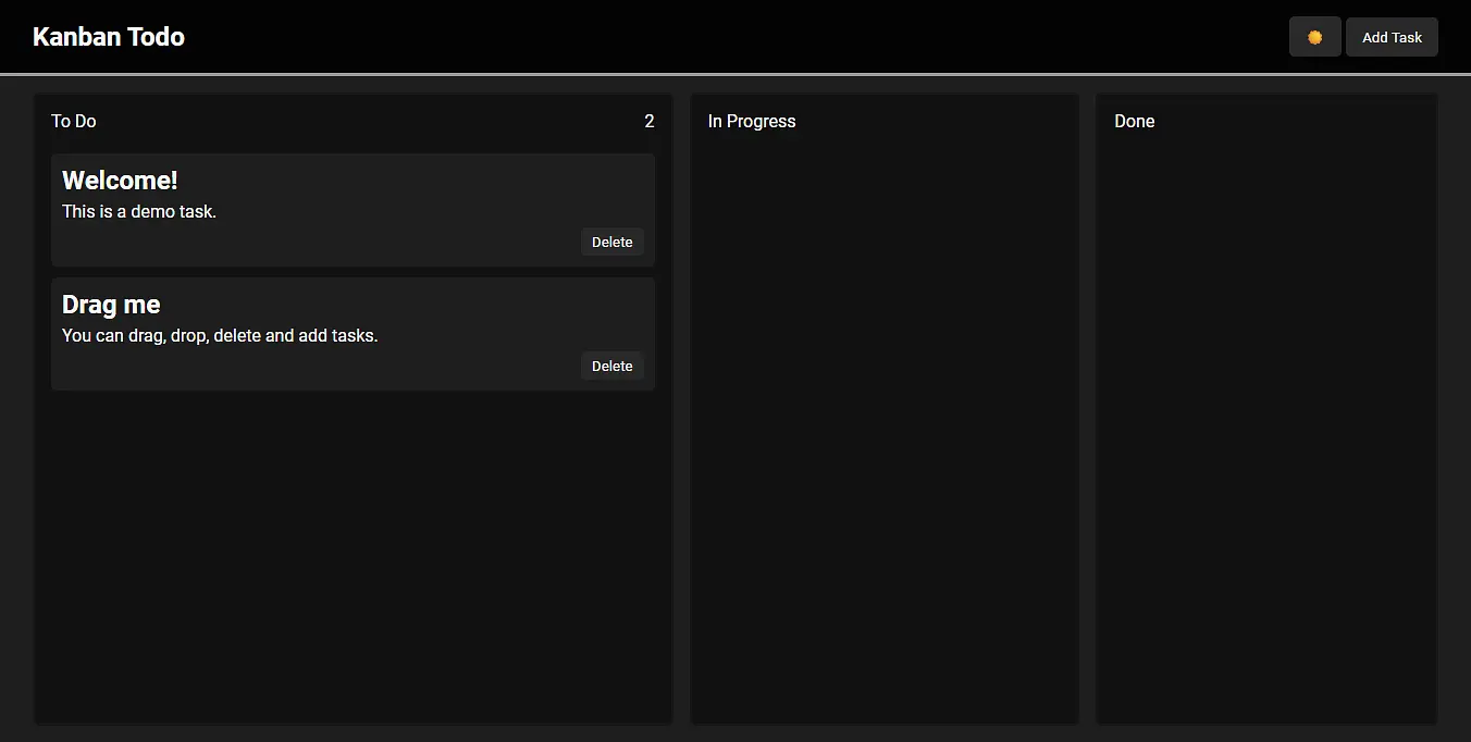 Kanban Style Drag and Drop Todo App banner