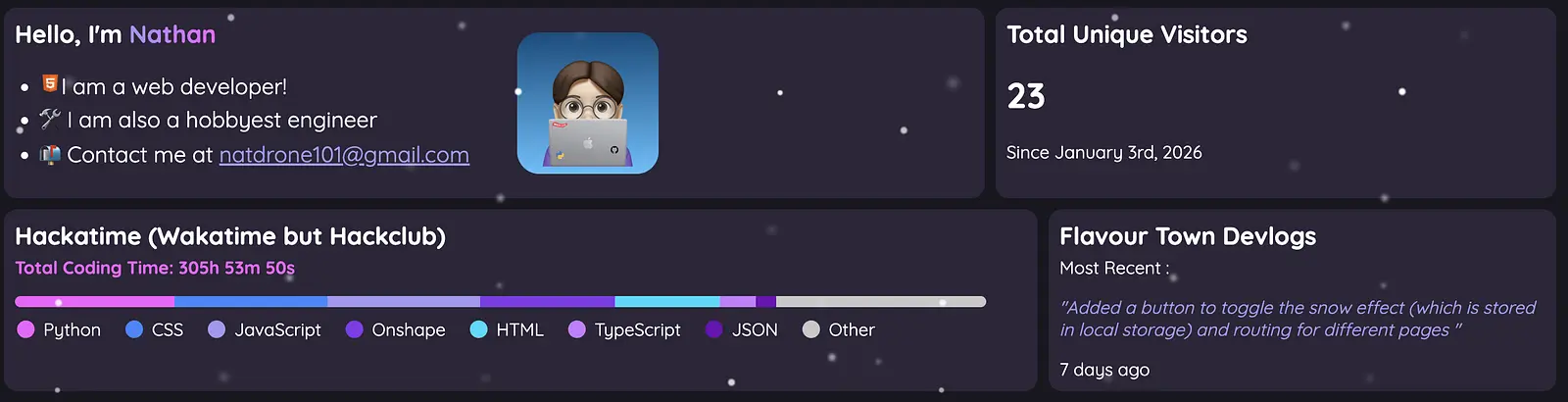 My Personal Webpage banner