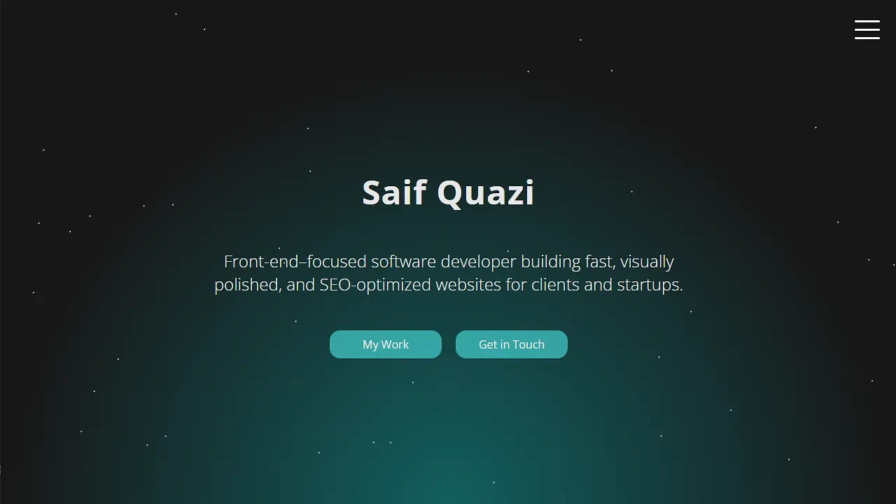Saifq.co | Portfolio Website banner