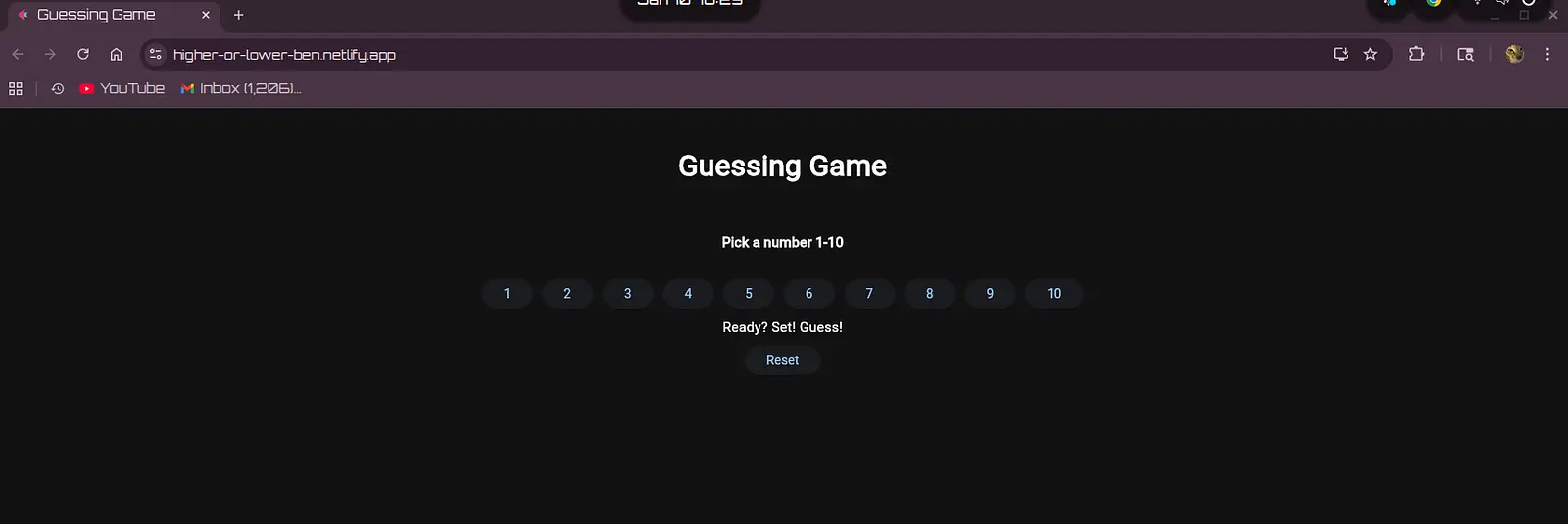 Number Guessing Gmae banner