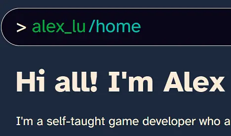 Alex's Personal Site banner