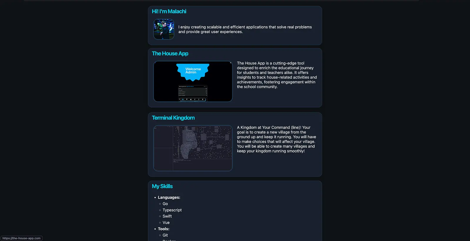 My Personal Website banner