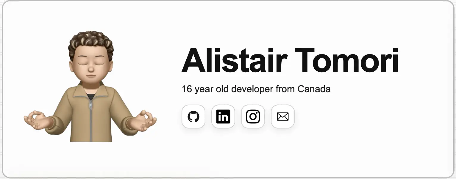 Alistairto's Dev Portfolio banner