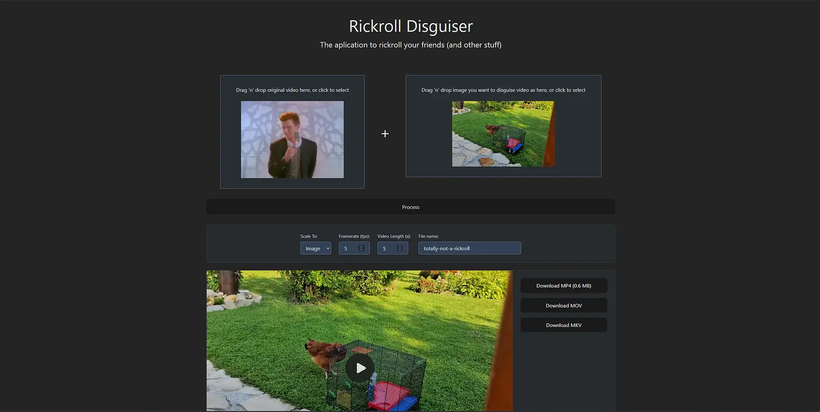 Rickroll Disguiser banner