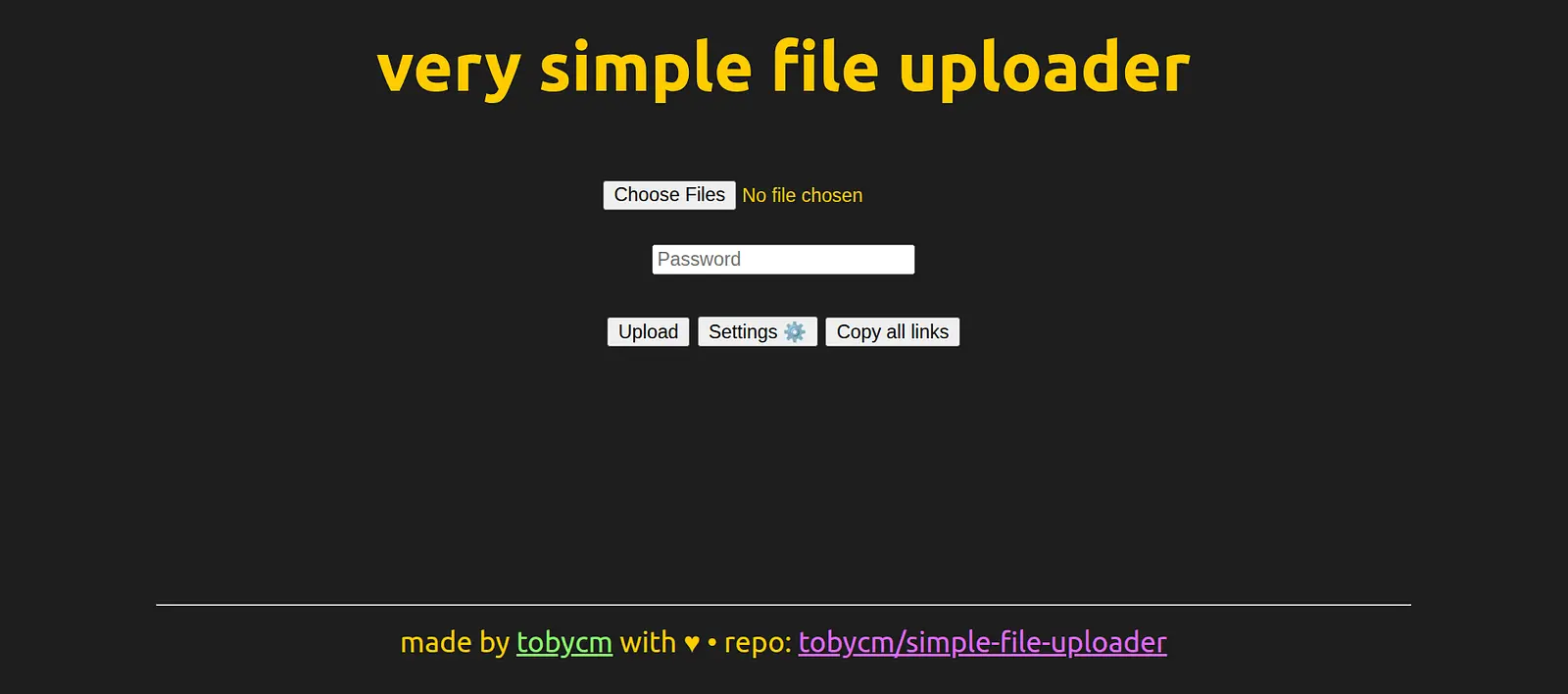 simple file uploader banner