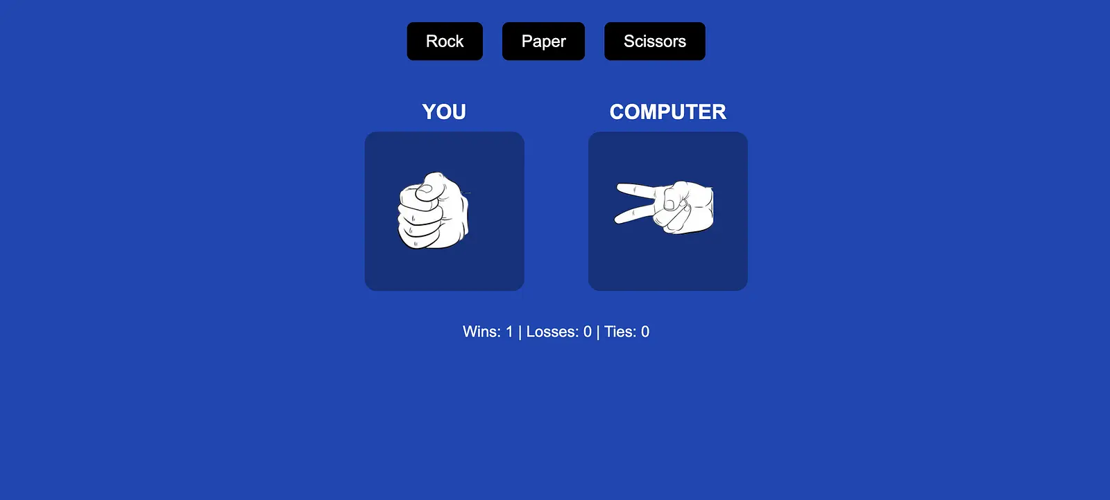 Rock paper scissors banner