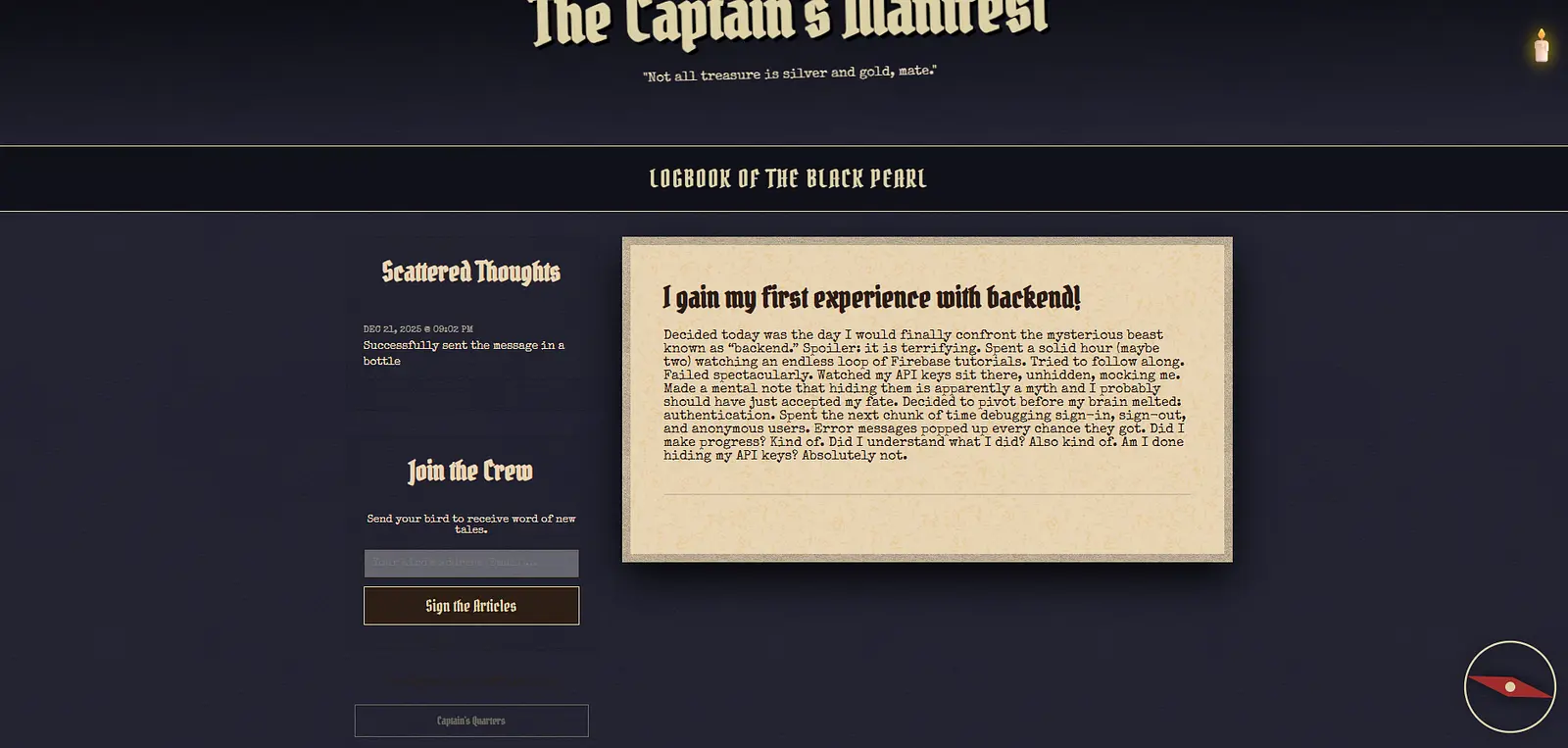 Personal Website banner