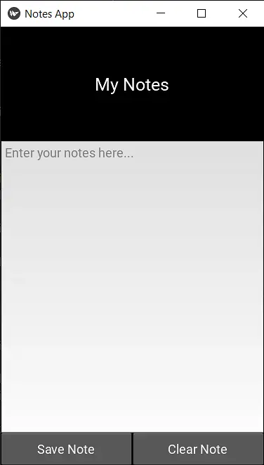 Notes App banner
