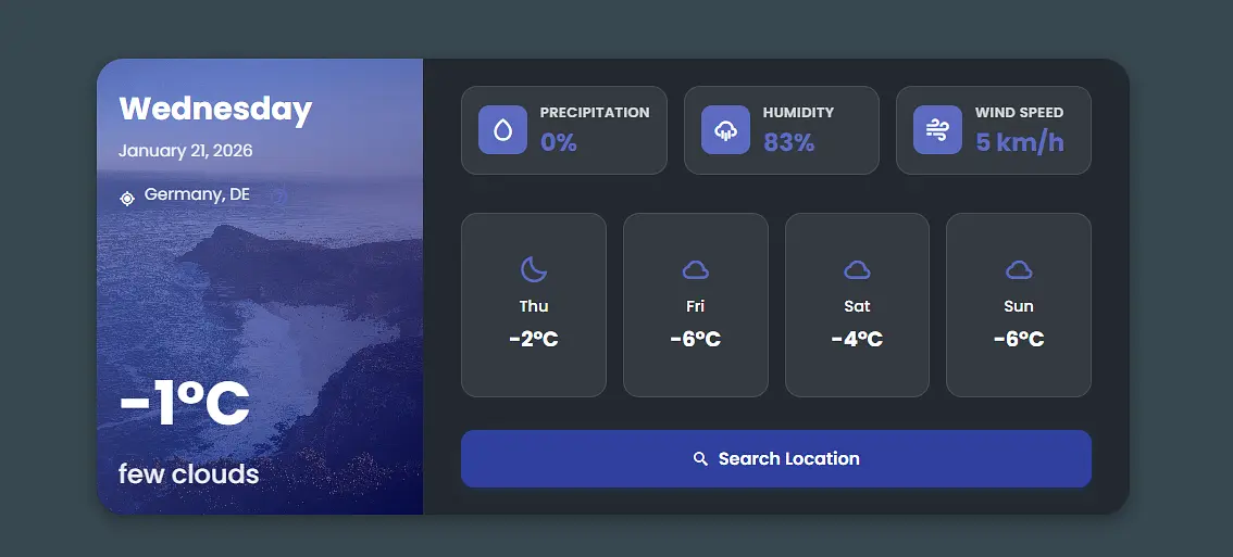 Whising's Weather Dashboard  banner