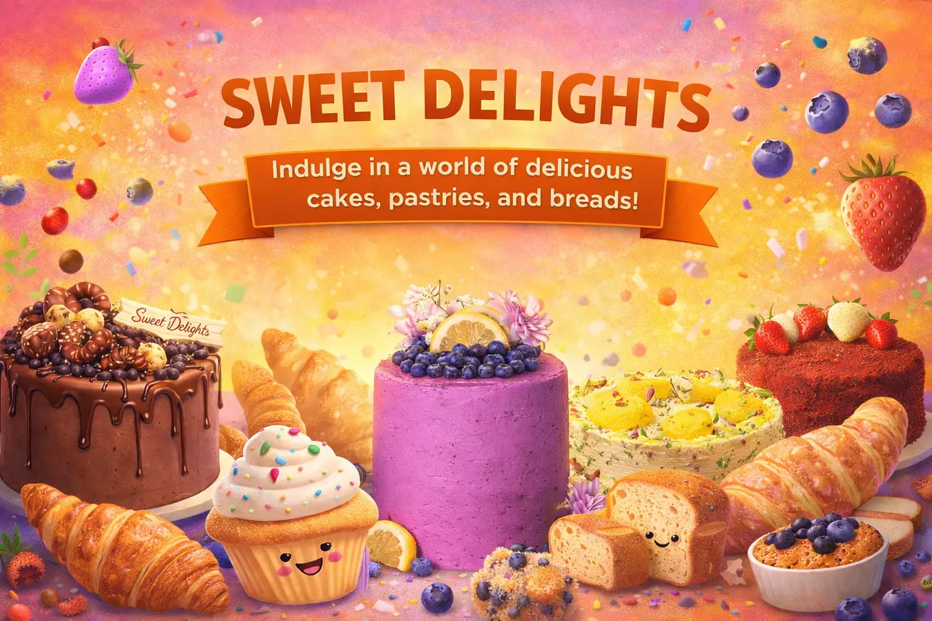 Sweet Delight's Bakery banner