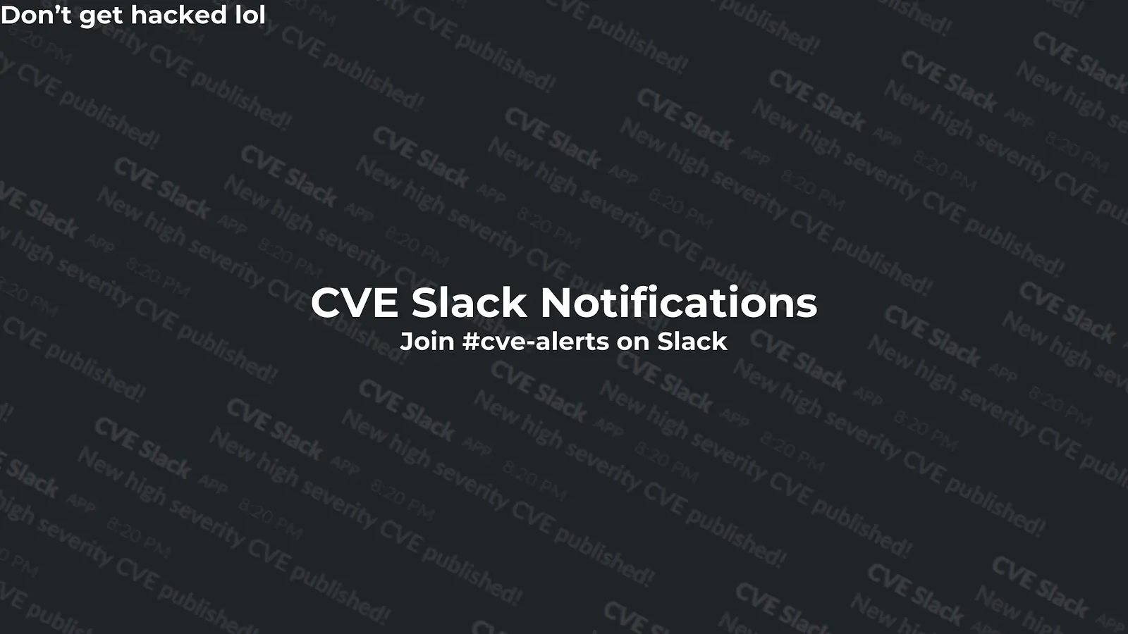 CVE Slack Bot banner