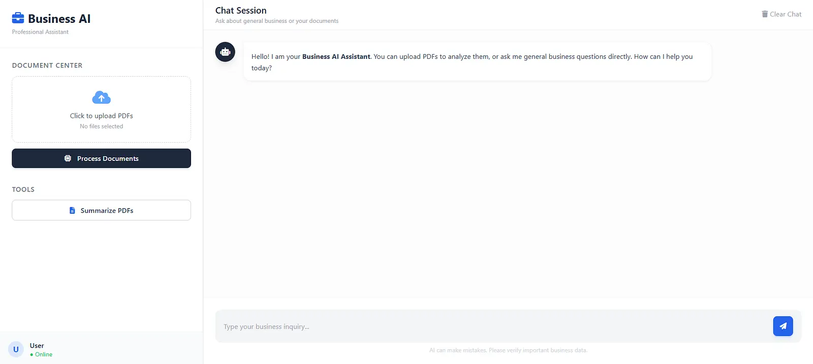 Business AI Assistant banner