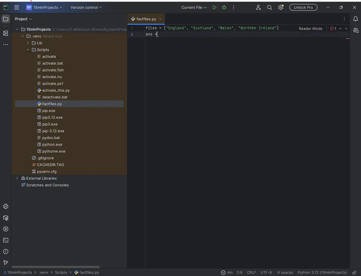 15 min projects banner