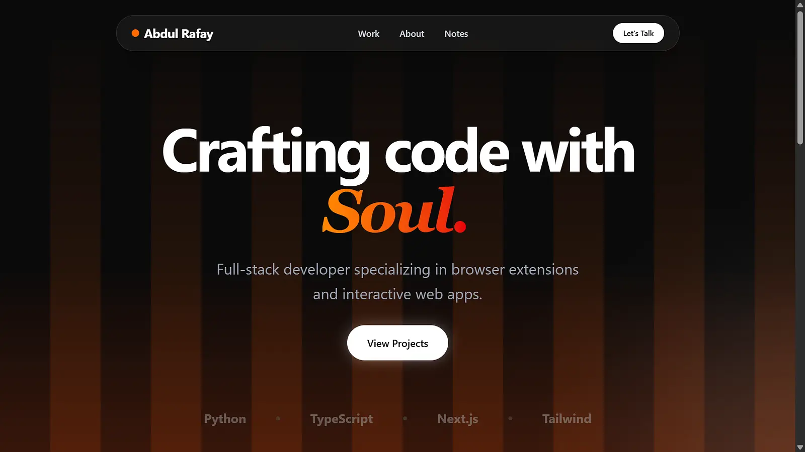Portfolio-Website banner
