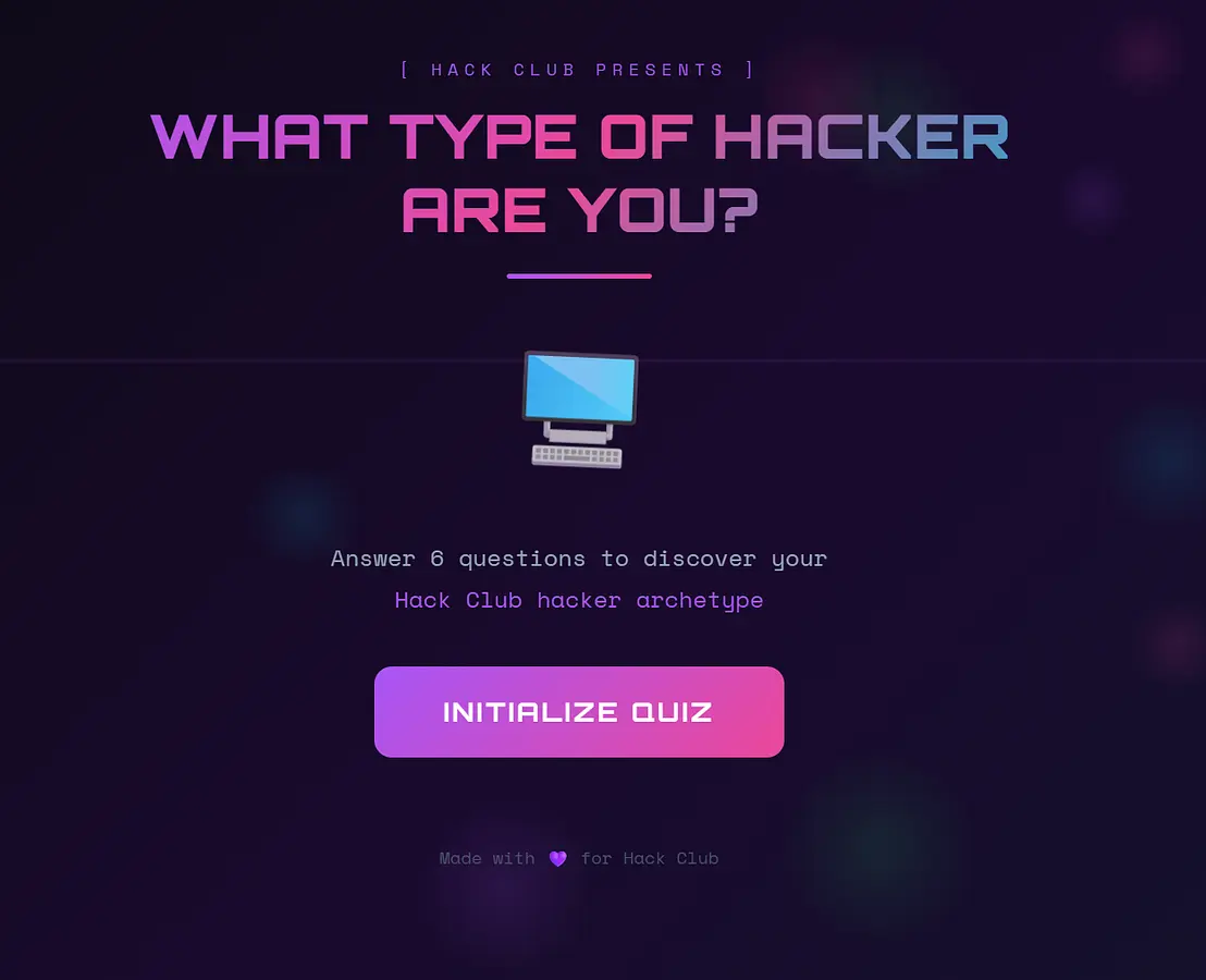 HackerClub Hacker QUIZ banner