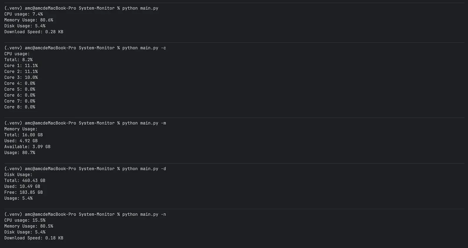 System Monitor banner